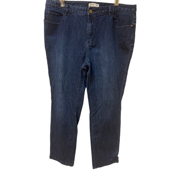 Coldwater Creek Women’s Jeans Size16 Straight Leg Blue Denim Stretch Comfort - Picture 8 of 11